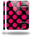 Kearas Polka Dots Pink On Black - Decal Style Vinyl Skin (fits Apple Original iPhone 5, NOT the iPhone 5C or 5S)