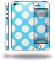 Kearas Polka Dots White And Blue - Decal Style Vinyl Skin (fits Apple Original iPhone 5, NOT the iPhone 5C or 5S)