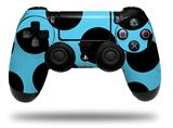 WraptorSkinz Skin compatible with Sony PS4 Dualshock Controller PlayStation 4 Original Slim and Pro Kearas Polka Dots Black And Blue (CONTROLLER NOT INCLUDED)