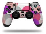 WraptorSkinz Skin compatible with Sony PS4 Dualshock Controller PlayStation 4 Original Slim and Pro Brushed Circles Pink (CONTROLLER NOT INCLUDED)