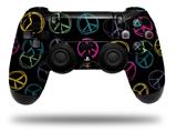 WraptorSkinz Skin compatible with Sony PS4 Dualshock Controller PlayStation 4 Original Slim and Pro Kearas Peace Signs Black (CONTROLLER NOT INCLUDED)