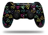 WraptorSkinz Skin compatible with Sony PS4 Dualshock Controller PlayStation 4 Original Slim and Pro Kearas Hearts Black (CONTROLLER NOT INCLUDED)