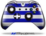 Decal Skin Wrap fits Microsoft XBOX One Wireless Controller Psycho Stripes Blue and White