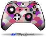 Decal Skin Wrap fits Microsoft XBOX One Wireless Controller Brushed Circles Pink