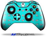Decal Skin Wrap fits Microsoft XBOX One Wireless Controller Paper Planes Neon Teal