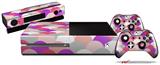 Brushed Circles Pink - Holiday Bundle Decal Style Skin fits XBOX One Console Original, Kinect and 2 Controllers (XBOX SYSTEM NOT INCLUDED)