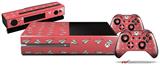 Paper Planes Coral - Holiday Bundle Decal Style Skin fits XBOX One Console Original, Kinect and 2 Controllers (XBOX SYSTEM NOT INCLUDED)