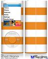 iPod Nano 4G Skin - Psycho Stripes Orange and White