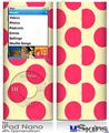 iPod Nano 4G Skin - Kearas Polka Dots Pink On Cream