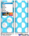 iPod Nano 4G Skin - Kearas Polka Dots White And Blue