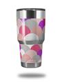 WraptorSkinz Skin Wrap compatible with RTIC 30oz ORIGINAL 2017 AND OLDER Tumblers Brushed Circles Pink (TUMBLER NOT INCLUDED)