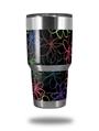 WraptorSkinz Skin Wrap compatible with RTIC 30oz ORIGINAL 2017 AND OLDER Tumblers Kearas Flowers on Black (TUMBLER NOT INCLUDED)