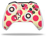 WraptorSkinz Decal Skin Wrap Set works with 2016 and newer XBOX One S / X Controller Kearas Polka Dots Pink On Cream (CONTROLLER NOT INCLUDED)