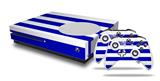 WraptorSkinz Decal Skin Wrap Set works with 2016 and newer XBOX One S Console and 2 Controllers Psycho Stripes Blue and White