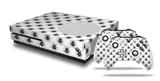 WraptorSkinz Decal Skin Wrap Set works with 2016 and newer XBOX One S Console and 2 Controllers Kearas Daisies Black on White
