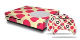 WraptorSkinz Decal Skin Wrap Set works with 2016 and newer XBOX One S Console and 2 Controllers Kearas Polka Dots Pink On Cream