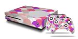 WraptorSkinz Decal Skin Wrap Set works with 2016 and newer XBOX One S Console and 2 Controllers Brushed Circles Pink