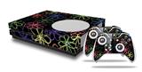 WraptorSkinz Decal Skin Wrap Set works with 2016 and newer XBOX One S Console and 2 Controllers Kearas Flowers on Black