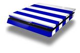 Vinyl Decal Skin Wrap compatible with Sony PlayStation 4 Slim Console Psycho Stripes Blue and White (PS4 NOT INCLUDED)