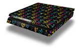 Vinyl Decal Skin Wrap compatible with Sony PlayStation 4 Slim Console Kearas Hearts Black (PS4 NOT INCLUDED)