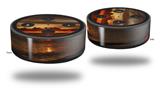 Skin Wrap Decal Set 2 Pack for Amazon Echo Dot 2 - Set Fire To The Sky (2nd Generation ONLY - Echo NOT INCLUDED)