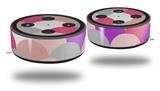 Skin Wrap Decal Set 2 Pack for Amazon Echo Dot 2 - Brushed Circles Pink (2nd Generation ONLY - Echo NOT INCLUDED)