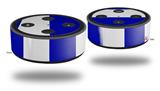 Skin Wrap Decal Set 2 Pack for Amazon Echo Dot 2 - Psycho Stripes Blue and White (2nd Generation ONLY - Echo NOT INCLUDED)