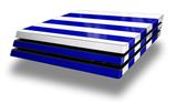 Vinyl Decal Skin Wrap compatible with Sony PlayStation 4 Pro Console Psycho Stripes Blue and White (PS4 NOT INCLUDED)