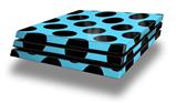 Vinyl Decal Skin Wrap compatible with Sony PlayStation 4 Pro Console Kearas Polka Dots Black And Blue (PS4 NOT INCLUDED)