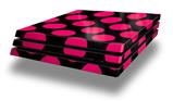 Vinyl Decal Skin Wrap compatible with Sony PlayStation 4 Pro Console Kearas Polka Dots Pink On Black (PS4 NOT INCLUDED)