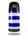 Skin Decal Wrap for Thermos Funtainer 12oz Bottle Psycho Stripes Blue and White (BOTTLE NOT INCLUDED) by WraptorSkinz