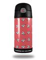 Skin Decal Wrap for Thermos Funtainer 12oz Bottle Paper Planes Coral (BOTTLE NOT INCLUDED) by WraptorSkinz