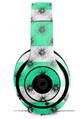 WraptorSkinz Skin Decal Wrap compatible with Beats Studio 2 and 3 Wired and Wireless Headphones Kearas Daisies Stripe SeaFoam Skin Only (HEADPHONES NOT INCLUDED)