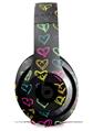 WraptorSkinz Skin Decal Wrap compatible with Beats Studio 2 and 3 Wired and Wireless Headphones Kearas Hearts Black Skin Only (HEADPHONES NOT INCLUDED)