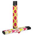 Skin Decal Wrap 2 Pack for Juul Vapes Kearas Polka Dots Pink And Yellow JUUL NOT INCLUDED