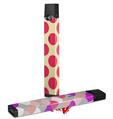 Skin Decal Wrap 2 Pack for Juul Vapes Kearas Polka Dots Pink On Cream JUUL NOT INCLUDED