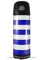 Skin Decal Wrap for Thermos Funtainer 16oz Bottle Psycho Stripes Blue and White (BOTTLE NOT INCLUDED) by WraptorSkinz