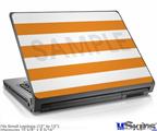 Laptop Skin (Small) - Psycho Stripes Orange and White