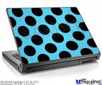 Laptop Skin (Small) - Kearas Polka Dots Black And Blue
