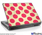 Laptop Skin (Small) - Kearas Polka Dots Pink On Cream