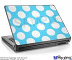 Laptop Skin (Small) - Kearas Polka Dots White And Blue