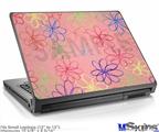 Laptop Skin (Small) - Kearas Flowers on Pink
