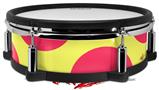 Skin Wrap works with Roland vDrum Shell PD-128 Drum Kearas Polka Dots Pink And Yellow (DRUM NOT INCLUDED)