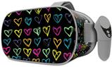 Decal style Skin Wrap compatible with Oculus Go Headset - Kearas Hearts Black (OCULUS NOT INCLUDED)