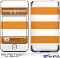 iPod Touch 2G & 3G Skin - Psycho Stripes Orange and White