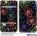 iPod Touch 2G & 3G Skin - Kearas Flowers on Black