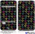 iPod Touch 2G & 3G Skin - Kearas Hearts Black