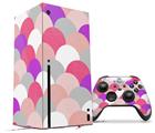 WraptorSkinz Skin Wrap compatible with the 2020 XBOX Series X Console and Controller Brushed Circles Pink (XBOX NOT INCLUDED)
