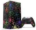 WraptorSkinz Skin Wrap compatible with the 2020 XBOX Series X Console and Controller Kearas Flowers on Black (XBOX NOT INCLUDED)