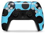 WraptorSkinz Skin Wrap compatible with the Sony PS5 DualSense Controller Kearas Polka Dots Black And Blue (CONTROLLER NOT INCLUDED)